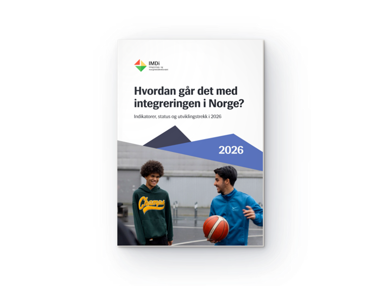 Forside av rapporten Hvordan går det med integreringen i Norge? Indikatorer, status og utviklingstrekk i 2026